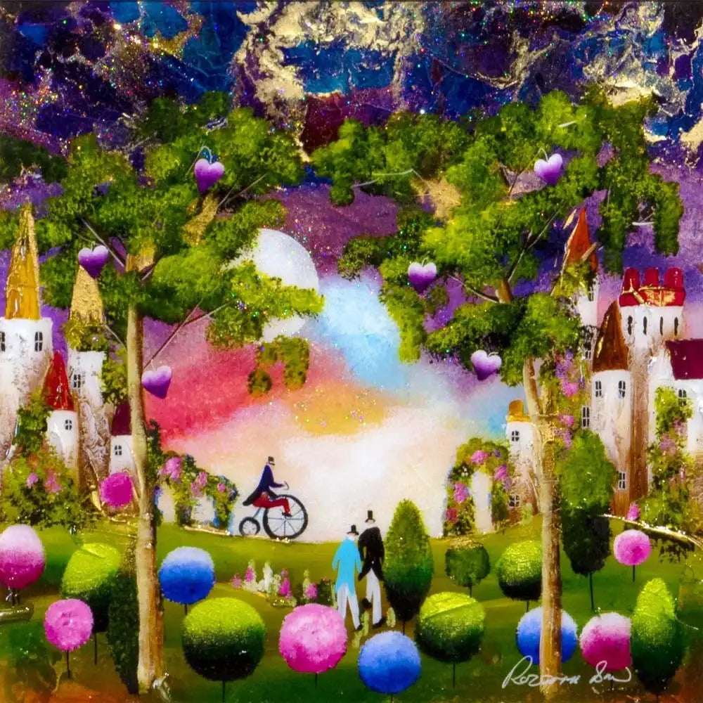 Penny Farthing on Parade - SOLD by artist Rozanne Bell - Wyecliffe Galleries