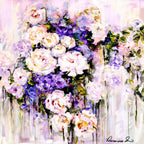 Peony Posy - Original - SOLD by artist Rozanne Bell - Wyecliffe Galleries