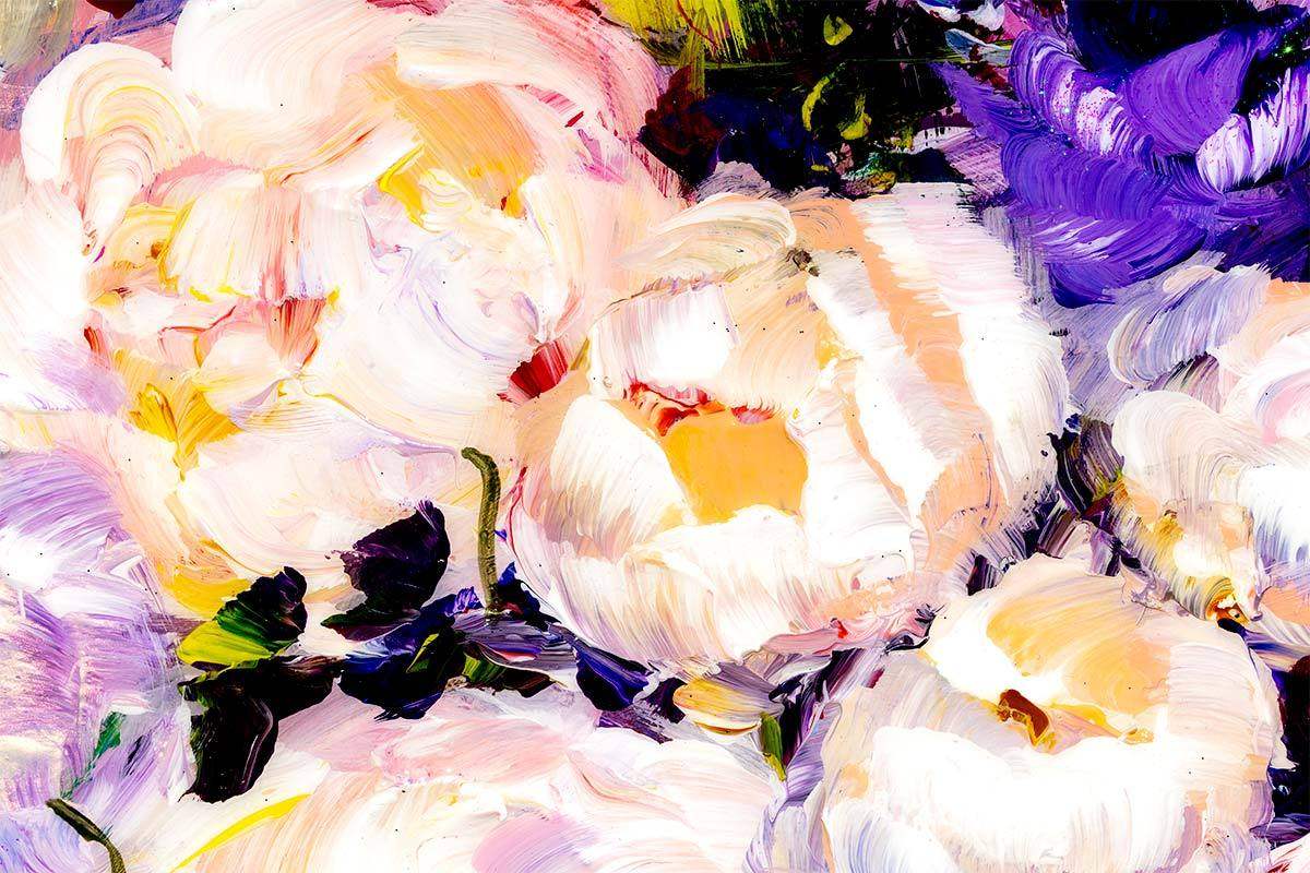 Peony Posy - Original - SOLD by artist Rozanne Bell - Wyecliffe Galleries