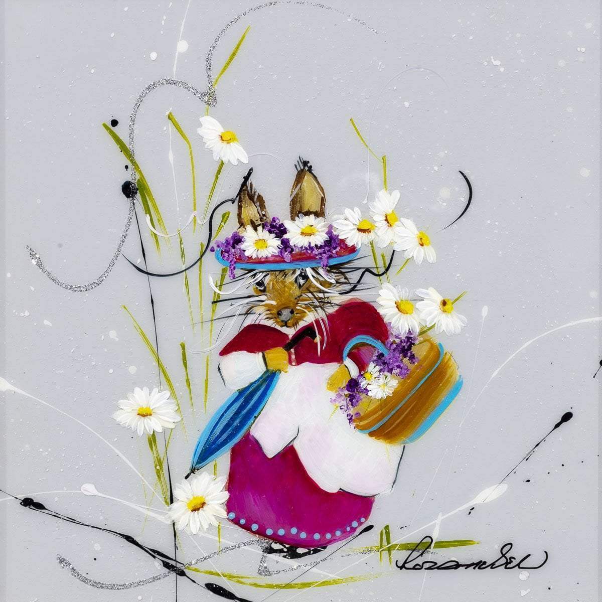 Peter Rabbit & Friends - SOLD by artist Rozanne Bell - Wyecliffe Galleries