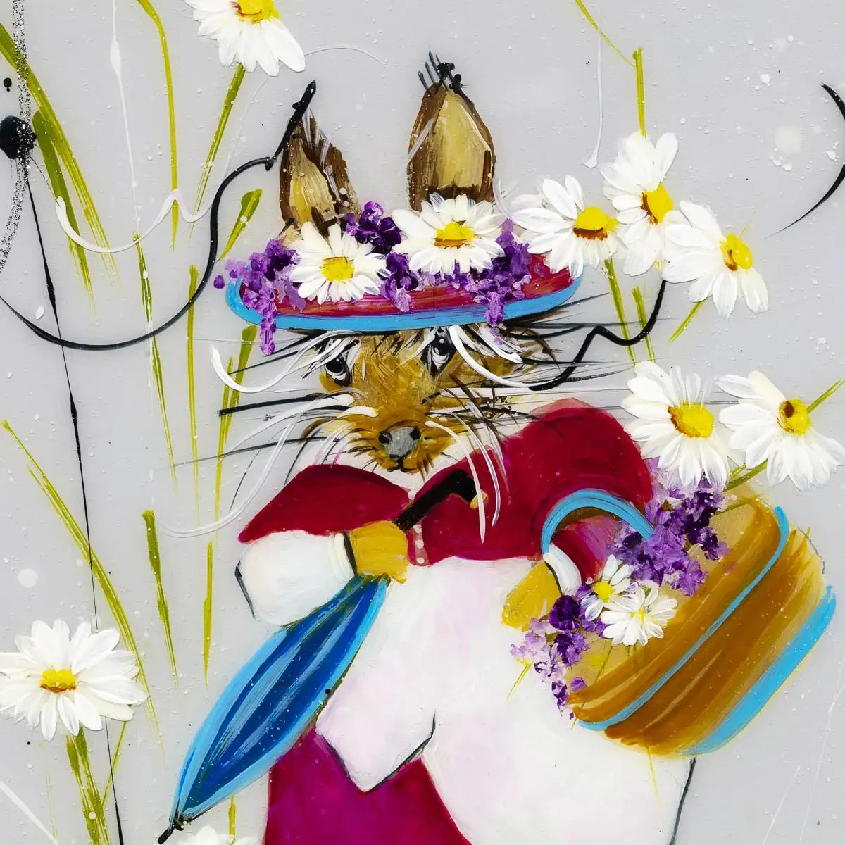 Peter Rabbit & Friends - SOLD by artist Rozanne Bell - Wyecliffe Galleries