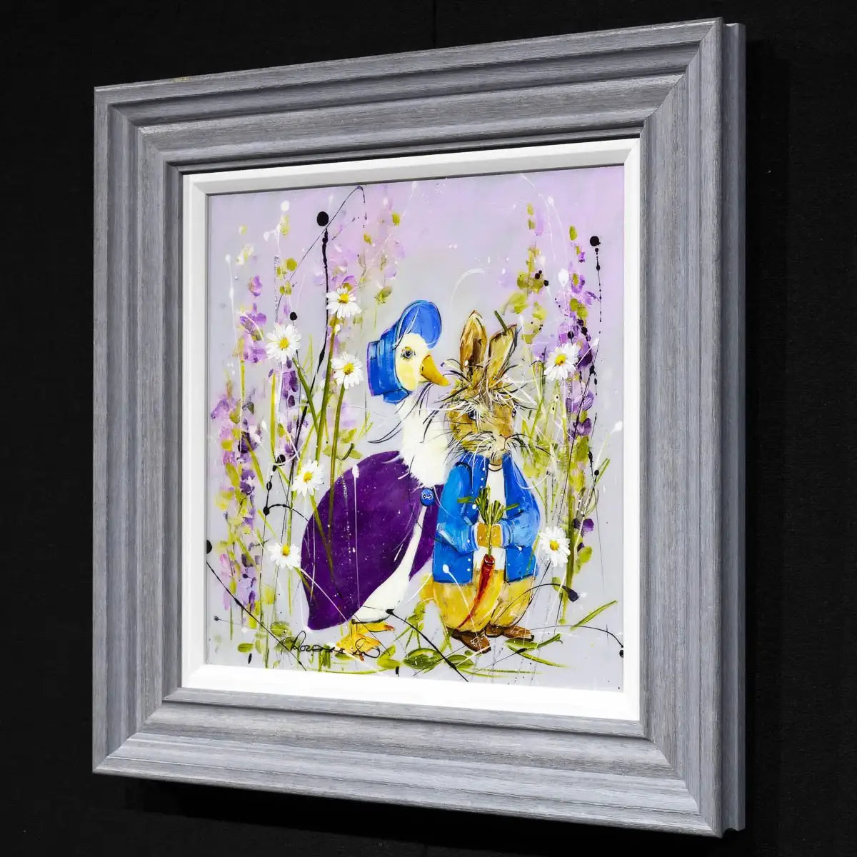 Peter Rabbit & Jemima II - Original - SOLD by artist Rozanne Bell - Wyecliffe Galleries