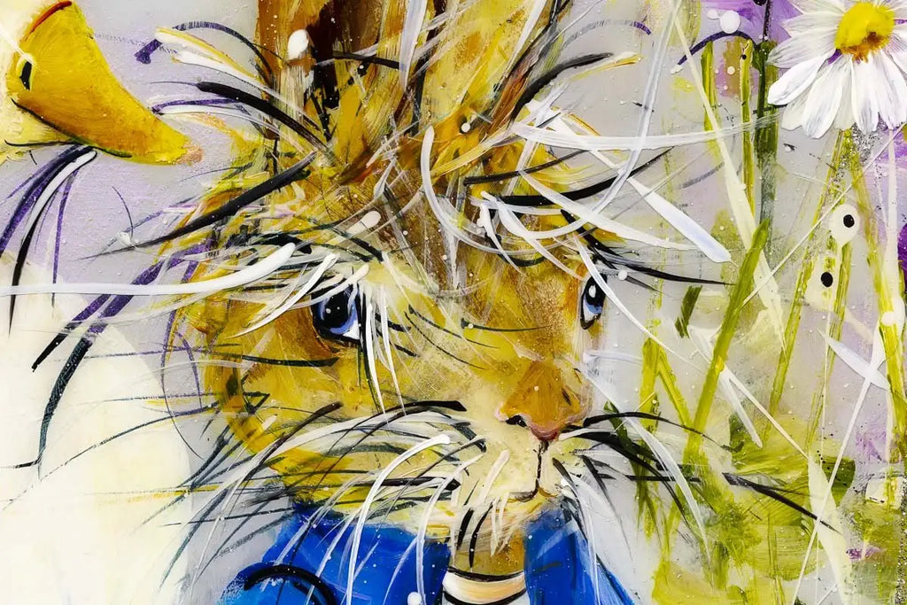 Peter Rabbit & Jemima II - Original - SOLD by artist Rozanne Bell - Wyecliffe Galleries
