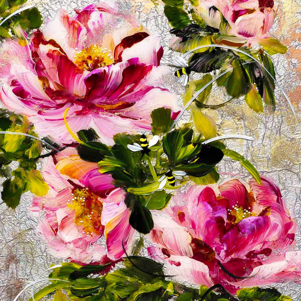 Pink Blush - Original - SOLD by artist Rozanne Bell - Wyecliffe Galleries