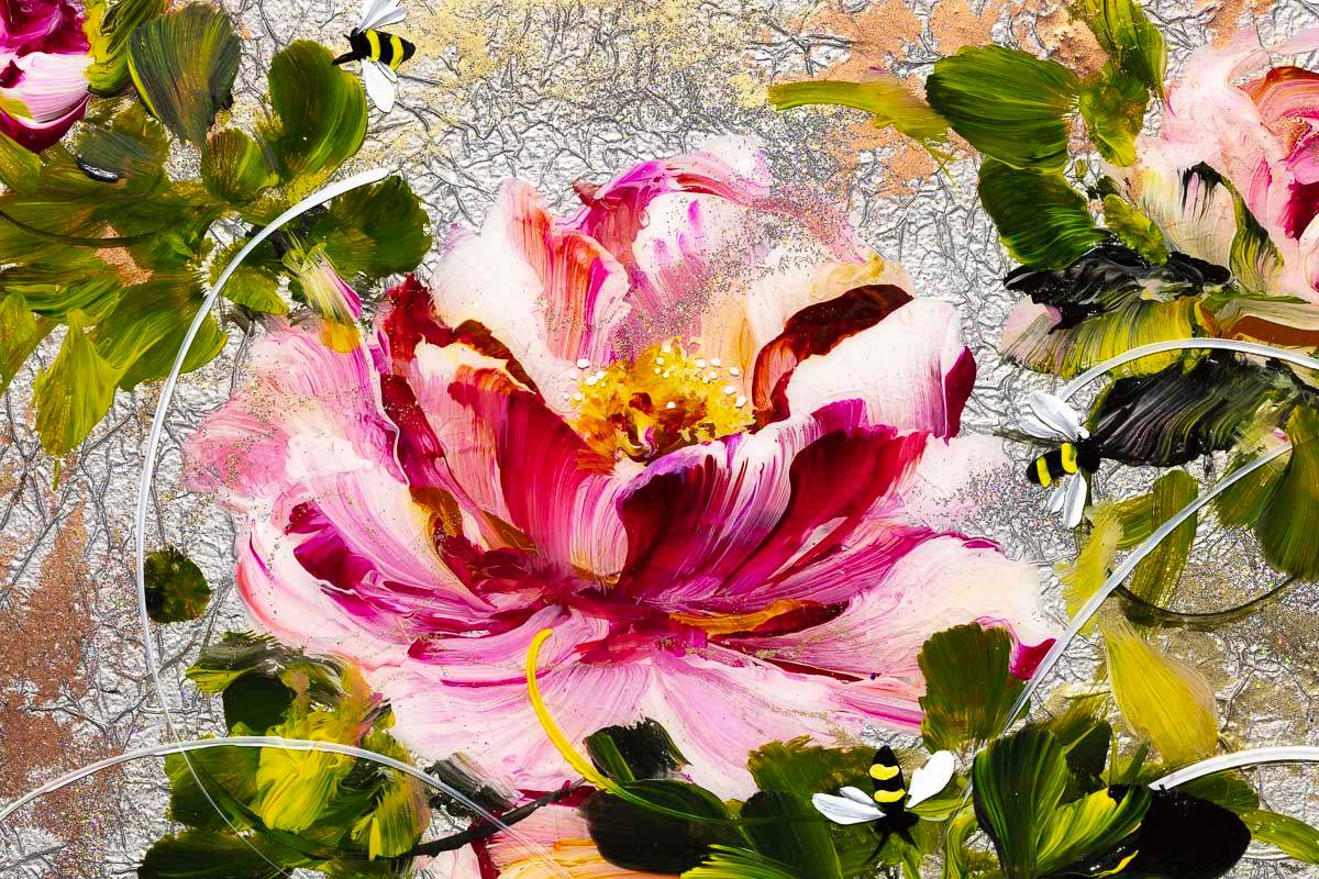Pink Blush - Original - SOLD by artist Rozanne Bell - Wyecliffe Galleries