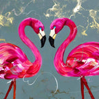 Pink Femininity - Original - SOLD by artist Rozanne Bell - Wyecliffe Galleries