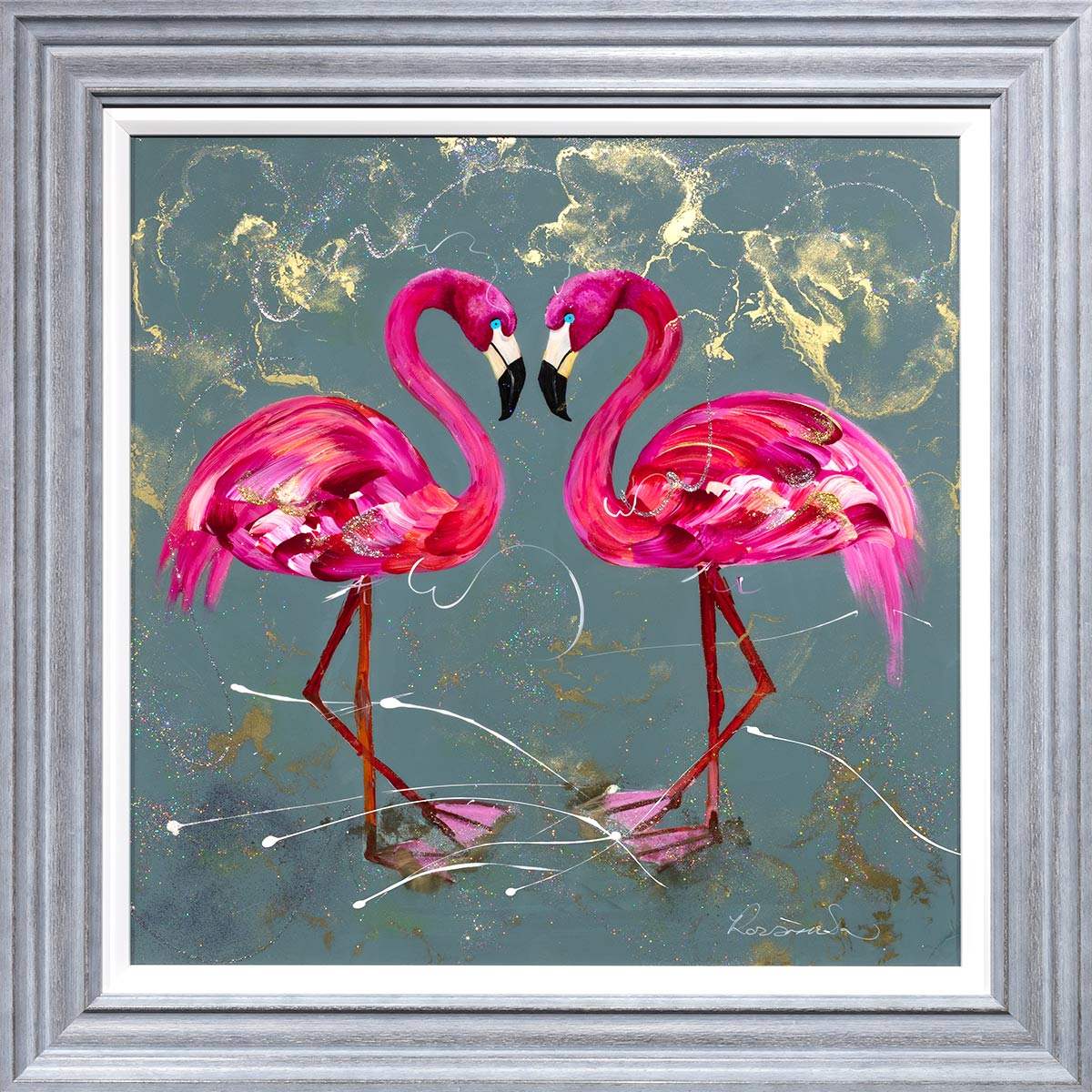 Pink Femininity - Original - SOLD by artist Rozanne Bell - Wyecliffe Galleries