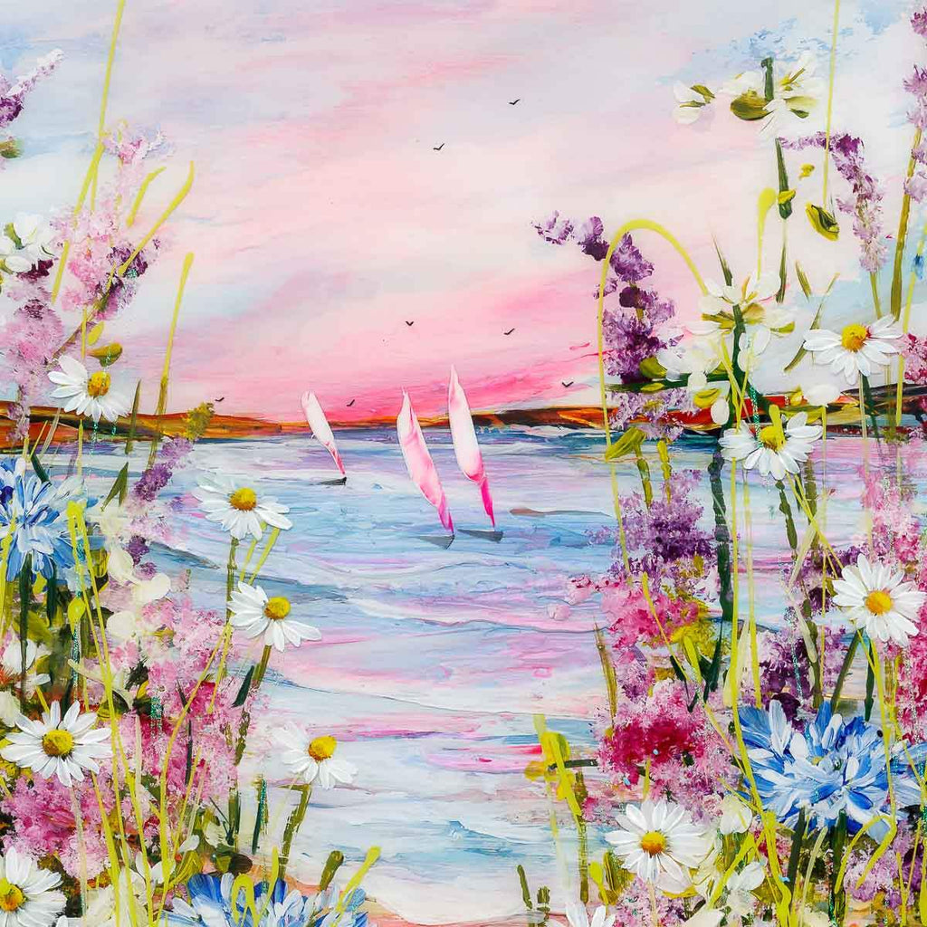 Pink Paradise - Original - SOLD by artist Rozanne Bell - Wyecliffe Galleries