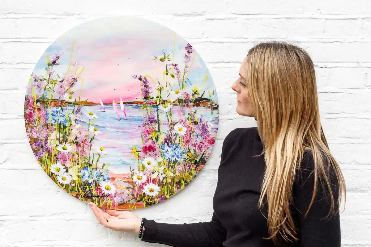 Pink Paradise - Original - SOLD by artist Rozanne Bell - Wyecliffe Galleries