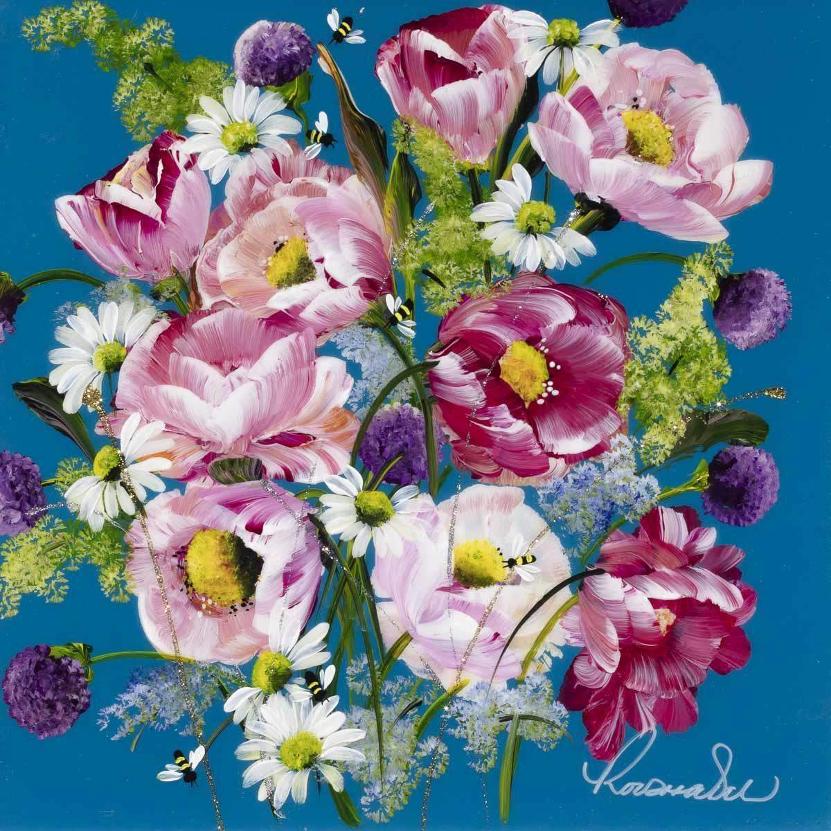 Pink Passion - Original - SOLD by artist Rozanne Bell - Wyecliffe Galleries