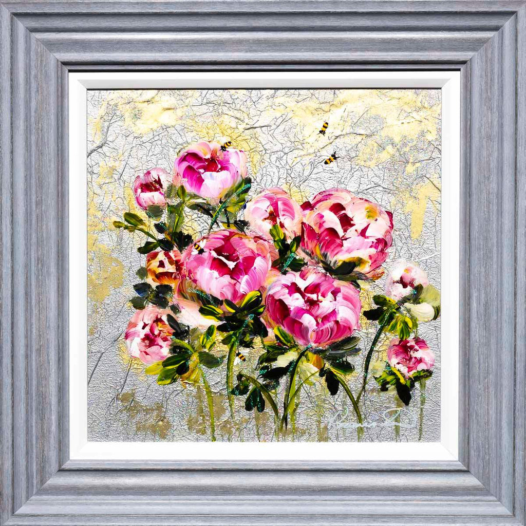 Pink Peonies - Original - SOLD by artist Rozanne Bell - Wyecliffe Galleries