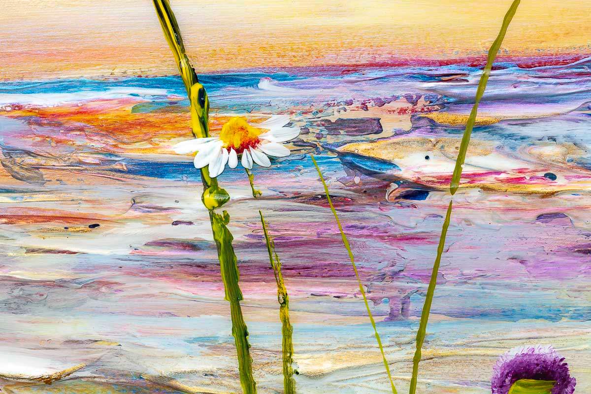 Pink Sands - Original - SOLD by artist Rozanne Bell - Wyecliffe Galleries