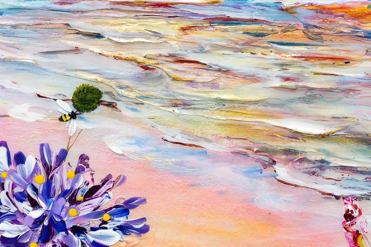 Pink Sands - Original - SOLD by artist Rozanne Bell - Wyecliffe Galleries