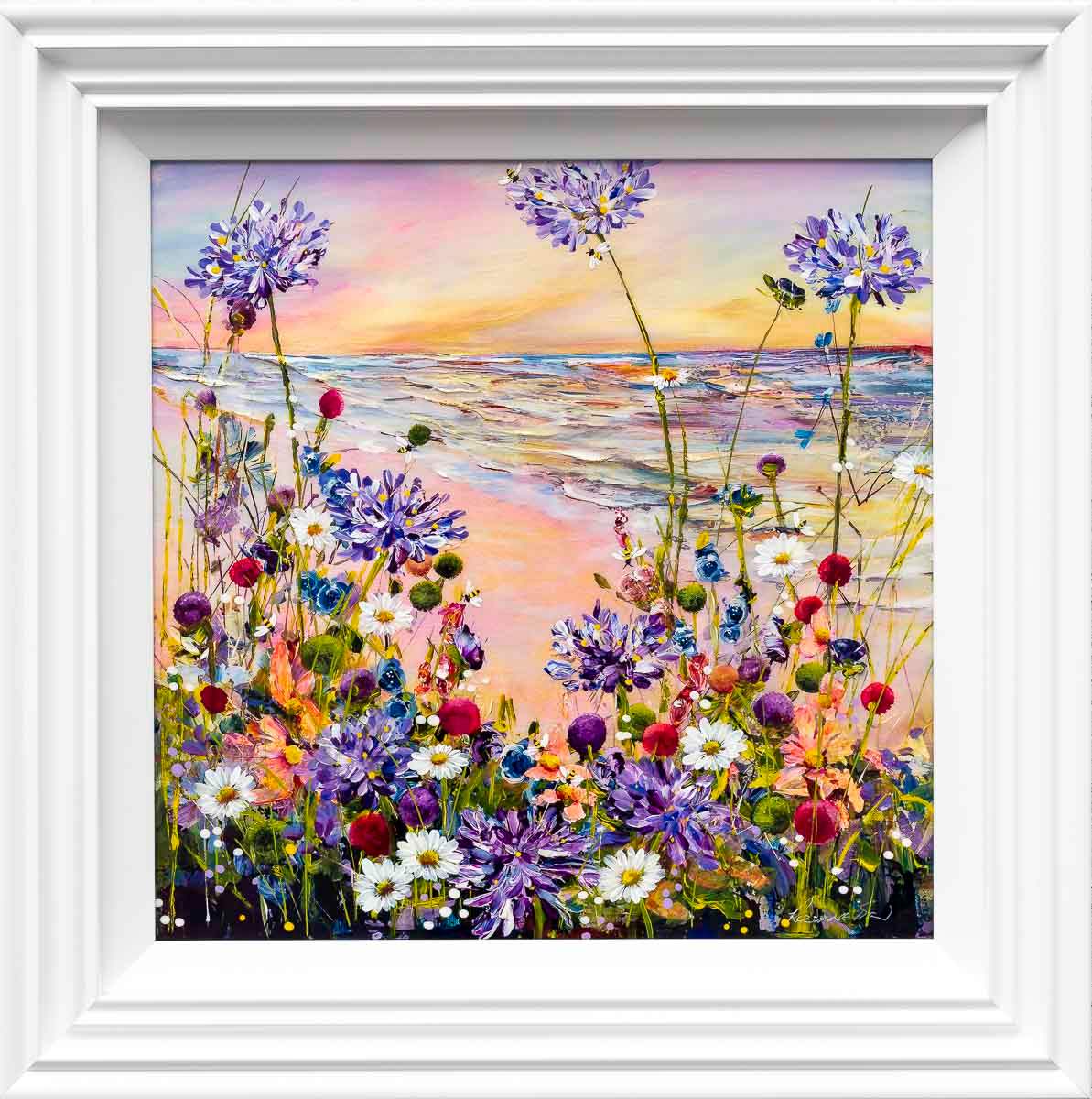 Pink Sands - Original - SOLD by artist Rozanne Bell - Wyecliffe Galleries