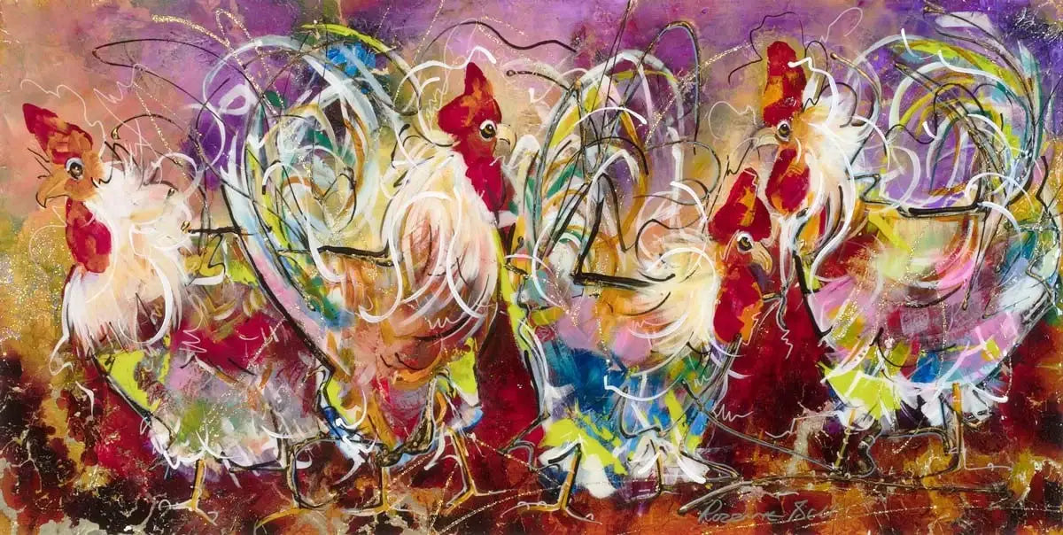 Pollo - Original - SOLD by artist Rozanne Bell - Wyecliffe Galleries