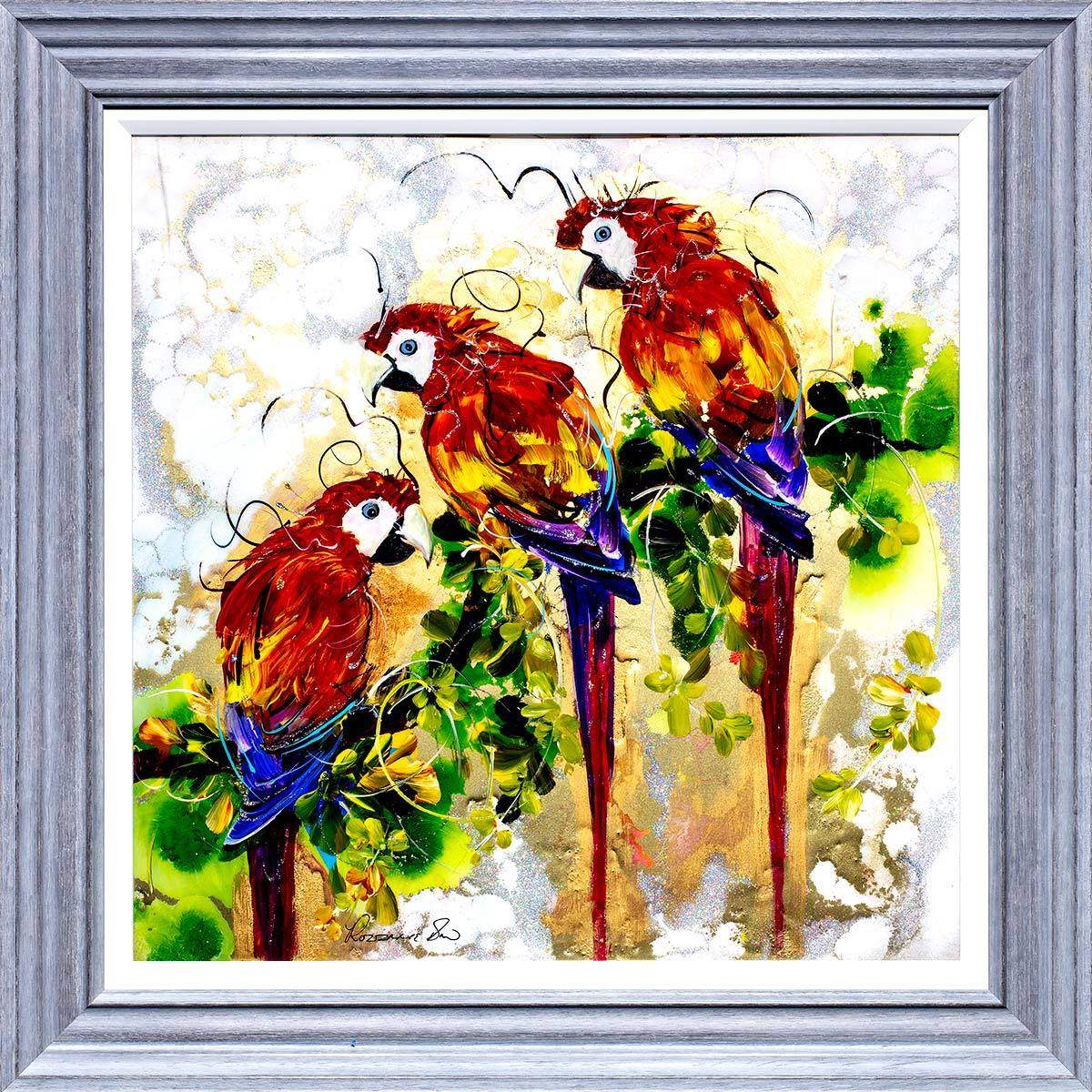 Polly, Percy and Peter - Original SOLD by artist Rozanne Bell - Wyecliffe Galleries