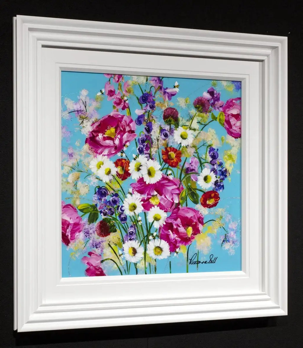 Pop Floral I - Original - SOLD by artist Rozanne Bell - Wyecliffe Galleries