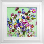 Pop Floral II - Original - SOLD by artist Rozanne Bell - Wyecliffe Galleries