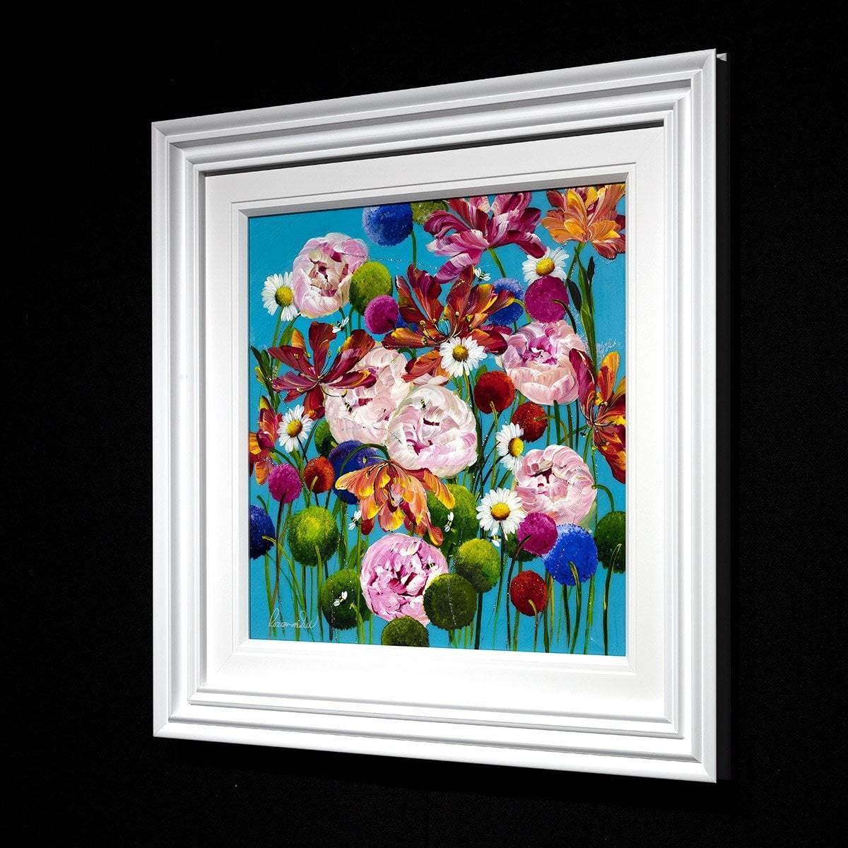 Pop Floral - Original - SOLD by artist Rozanne Bell - Wyecliffe Galleries