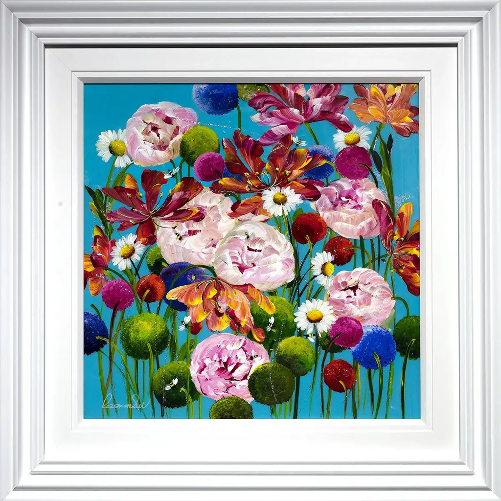Pop Floral - Original - SOLD by artist Rozanne Bell - Wyecliffe Galleries