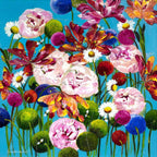 Pop Floral - Original - SOLD by artist Rozanne Bell - Wyecliffe Galleries