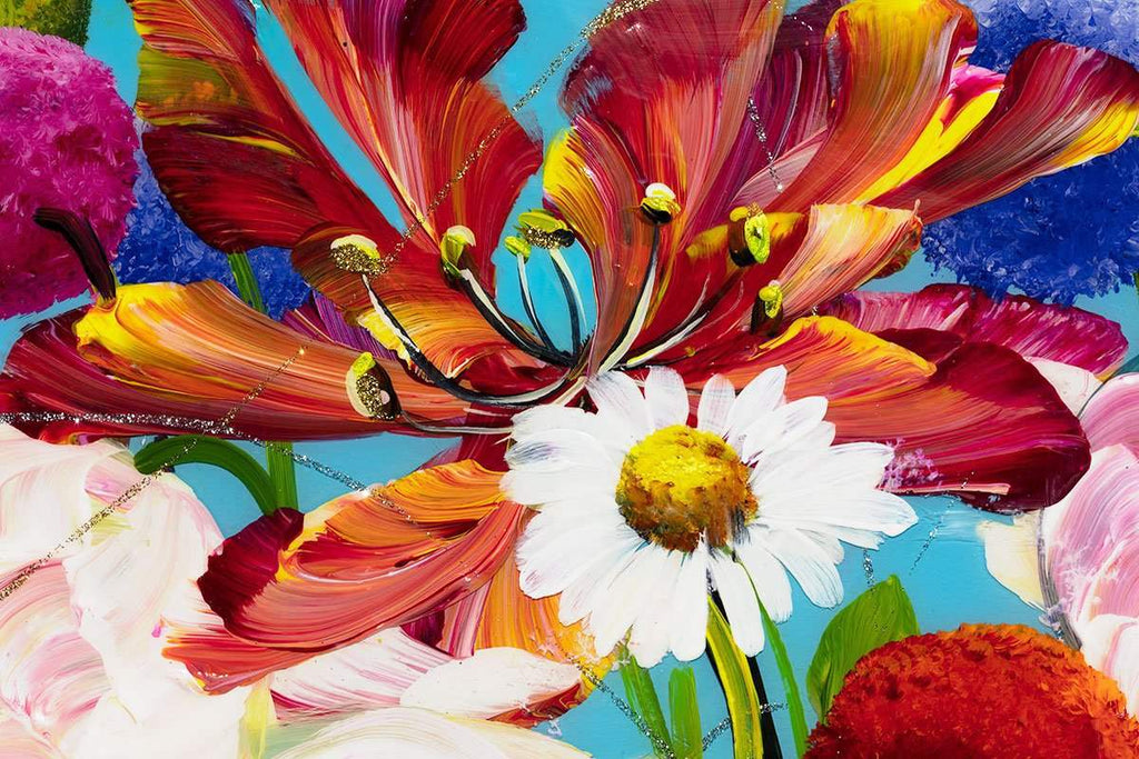 Pop Floral - Original - SOLD by artist Rozanne Bell - Wyecliffe Galleries