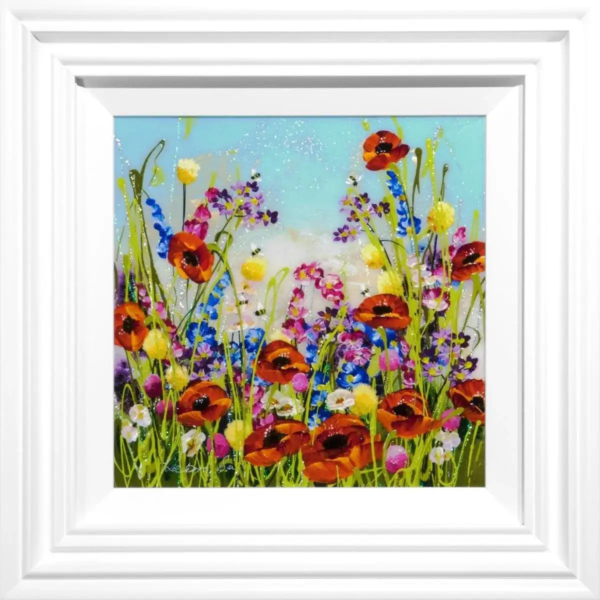 Poppies and Buttercups - Original - SOLD by artist Rozanne Bell - Wyecliffe Galleries