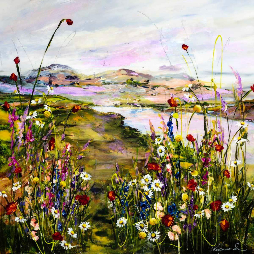 Poppies by the Lake - Original - SOLD by artist Rozanne Bell - Wyecliffe Galleries