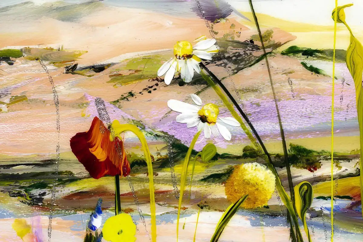 Poppies by the Lake - Original - SOLD by artist Rozanne Bell - Wyecliffe Galleries