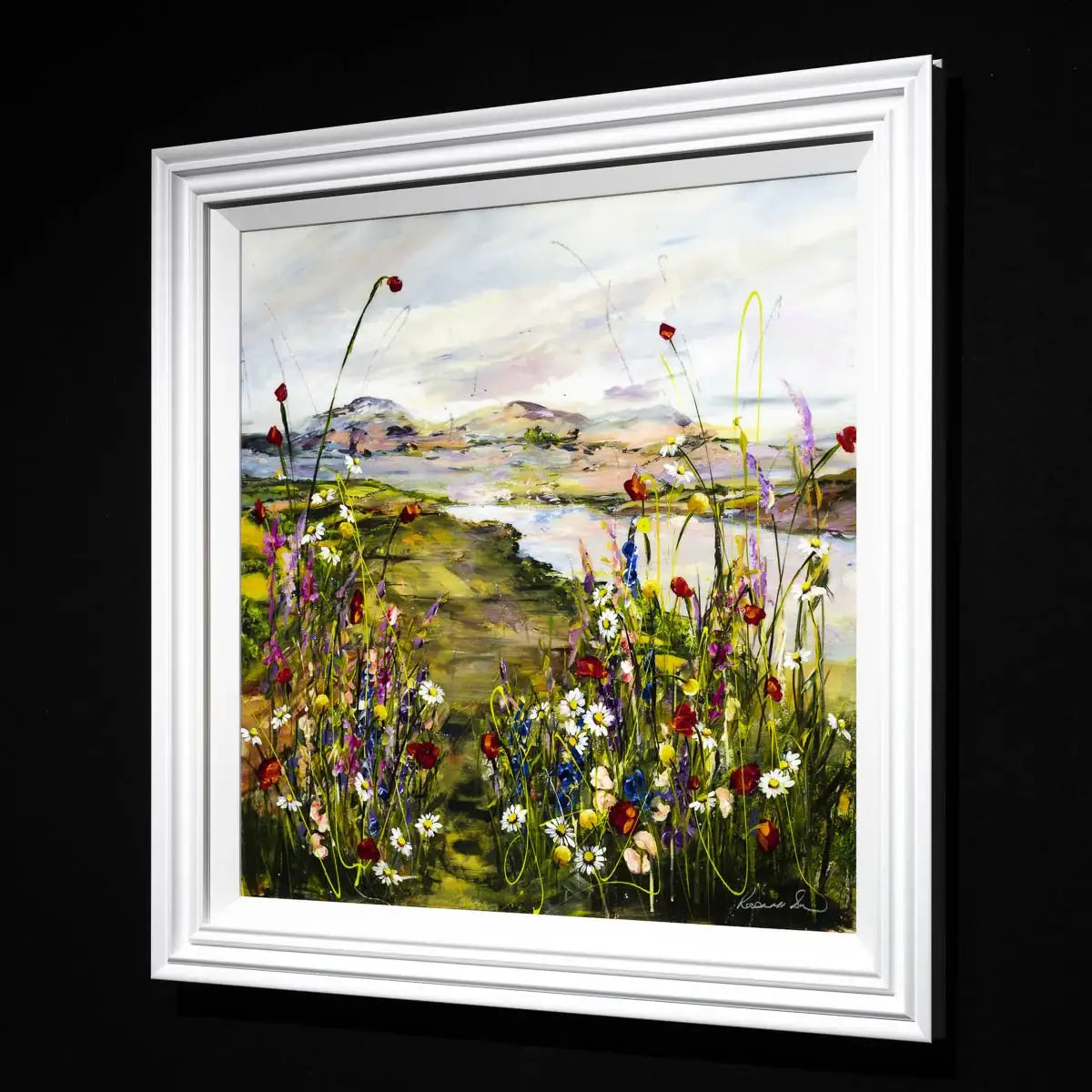 Poppies by the Lake - Original - SOLD by artist Rozanne Bell - Wyecliffe Galleries