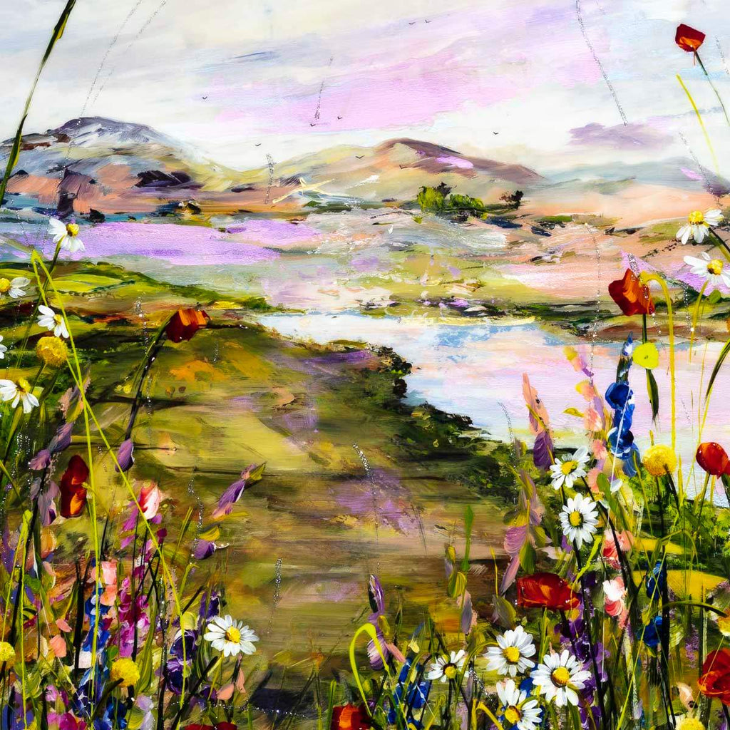 Poppies by the Lake - Original - SOLD by artist Rozanne Bell - Wyecliffe Galleries