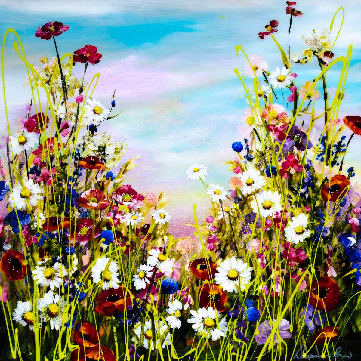 Poppies in Bloom - Original - SOLD by artist Rozanne Bell - Wyecliffe Galleries