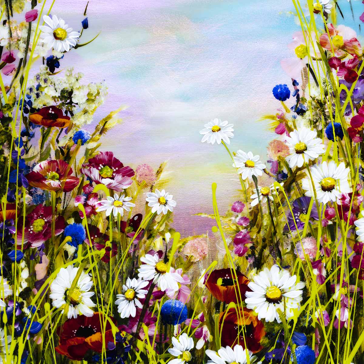 Poppies in Bloom - Original Rozanne Bell Framed