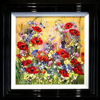 Poppies & Lavender - SOLD by artist Rozanne Bell - Wyecliffe Galleries