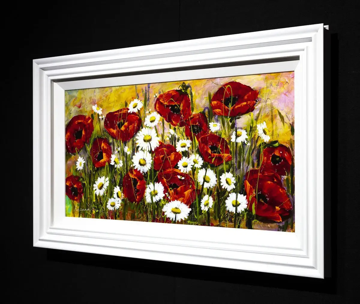 Poppy and Daisy Flourish - Original - SOLD by artist Rozanne Bell - Wyecliffe Galleries