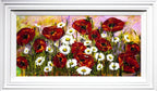 Poppy and Daisy Flourish - Original - SOLD by artist Rozanne Bell - Wyecliffe Galleries