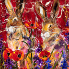 Poppy and Penny - Original - SOLD by artist Rozanne Bell - Wyecliffe Galleries