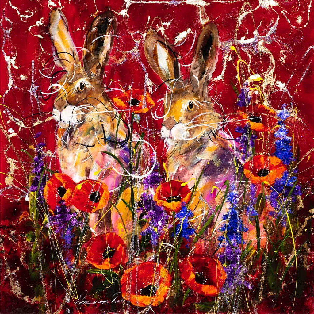 Poppy and Penny - Original - SOLD by artist Rozanne Bell - Wyecliffe Galleries