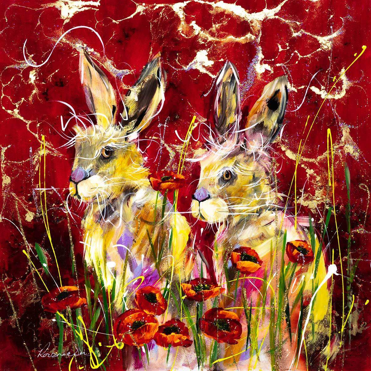 Poppy Love - Original - SOLD by artist Rozanne Bell - Wyecliffe Galleries