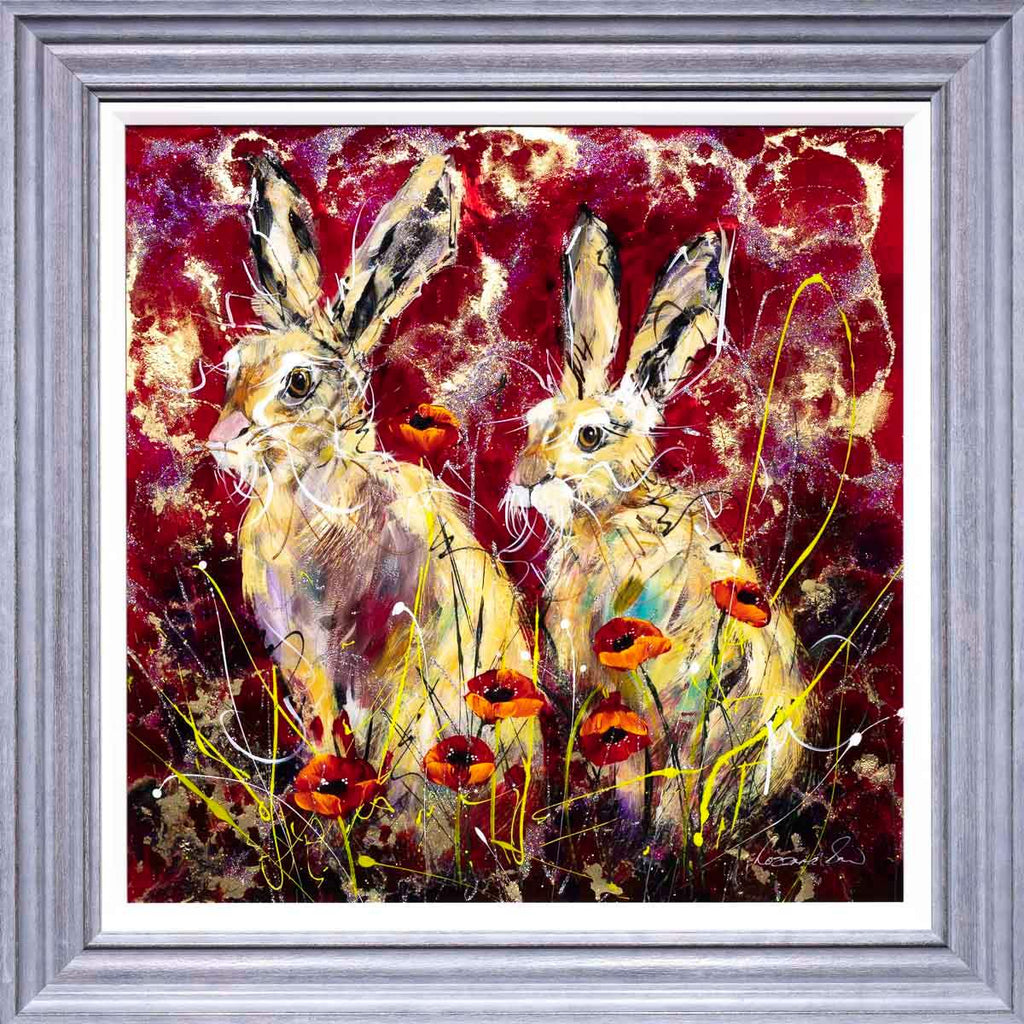 Poppy Pair - Original - SOLD by artist Rozanne Bell - Wyecliffe Galleries