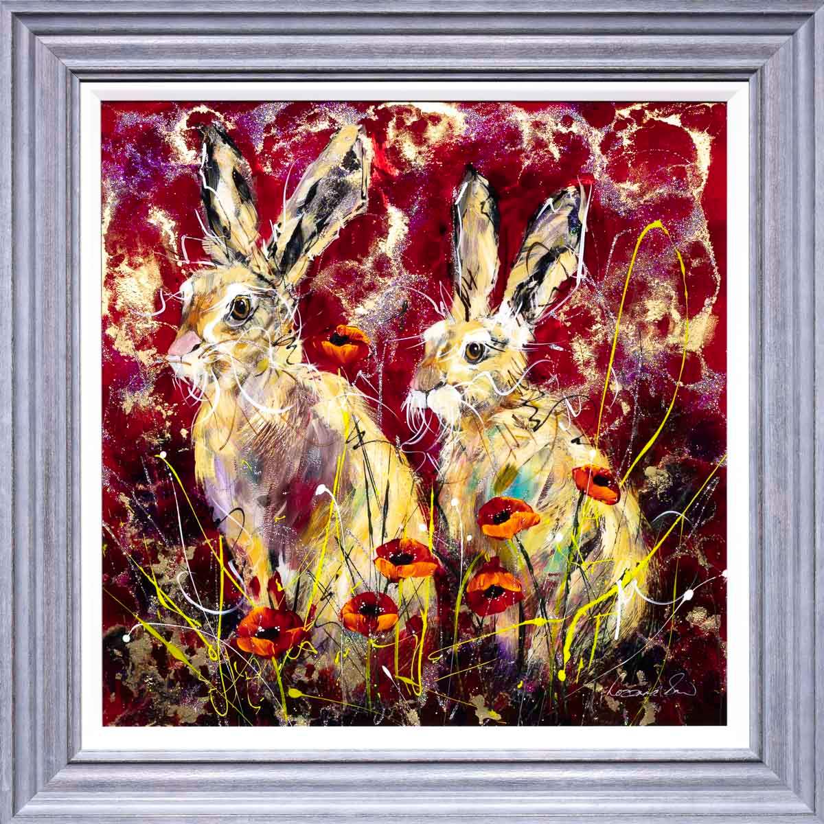 Poppy Pair - Original - SOLD by artist Rozanne Bell - Wyecliffe Galleries