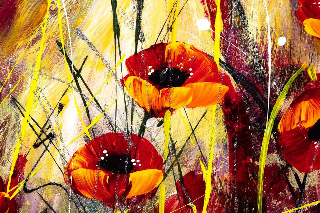 Poppy Pair - Original - SOLD by artist Rozanne Bell - Wyecliffe Galleries