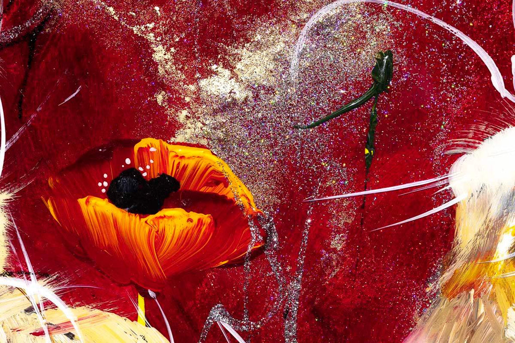 Poppy Pair - Original - SOLD by artist Rozanne Bell - Wyecliffe Galleries