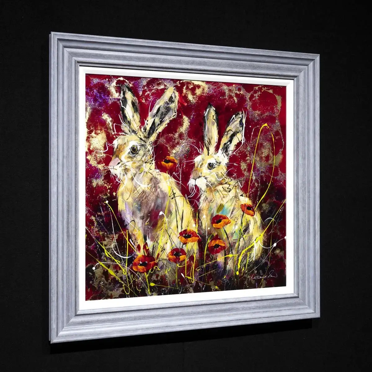 Poppy Pair - Original - SOLD by artist Rozanne Bell - Wyecliffe Galleries