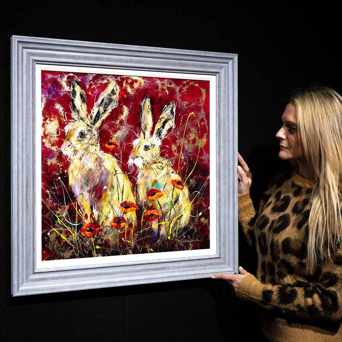 Poppy Pair - Original - SOLD by artist Rozanne Bell - Wyecliffe Galleries