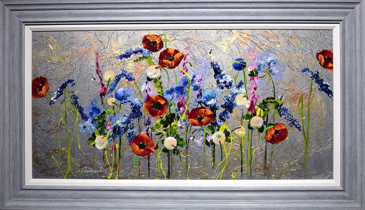 Poppy Panorama - Original - SOLD by artist Rozanne Bell - Wyecliffe Galleries