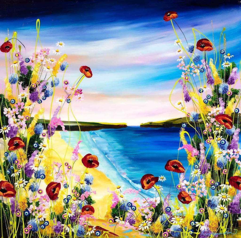 Poppy Panorama - SOLD by artist Rozanne Bell - Wyecliffe Galleries