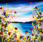 Poppy Panorama - SOLD by artist Rozanne Bell - Wyecliffe Galleries