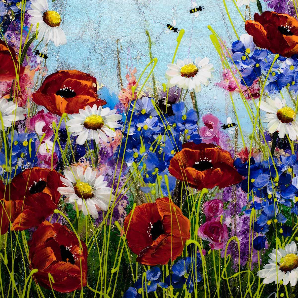 Poppy Passion - Original - SOLD by artist Rozanne Bell - Wyecliffe Galleries
