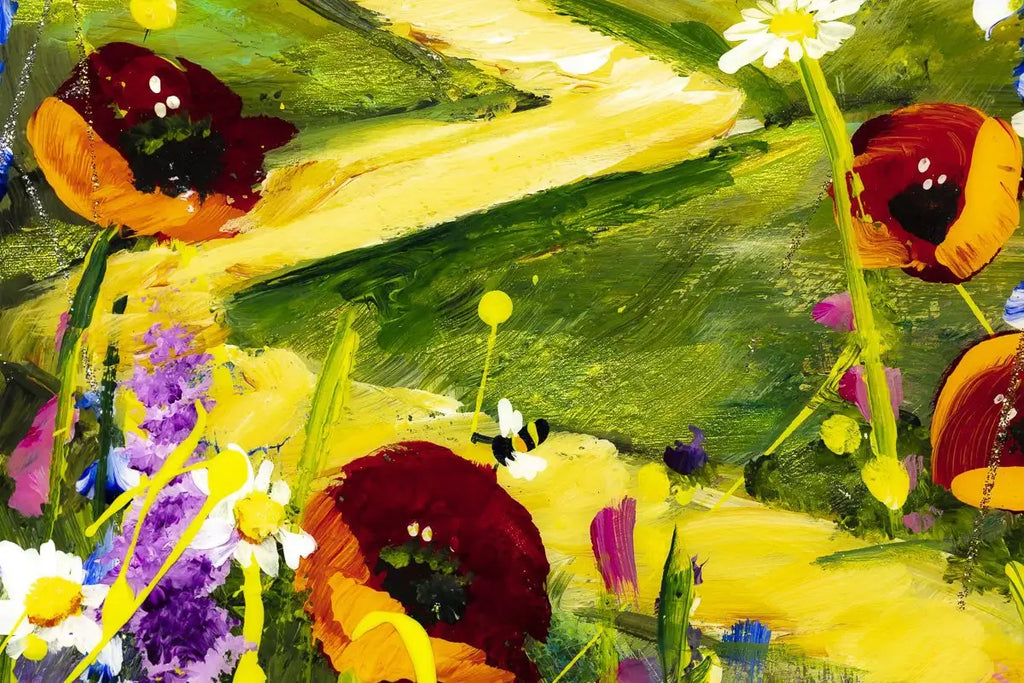 Poppy Pathway - Original - SOLD by artist Rozanne Bell - Wyecliffe Galleries